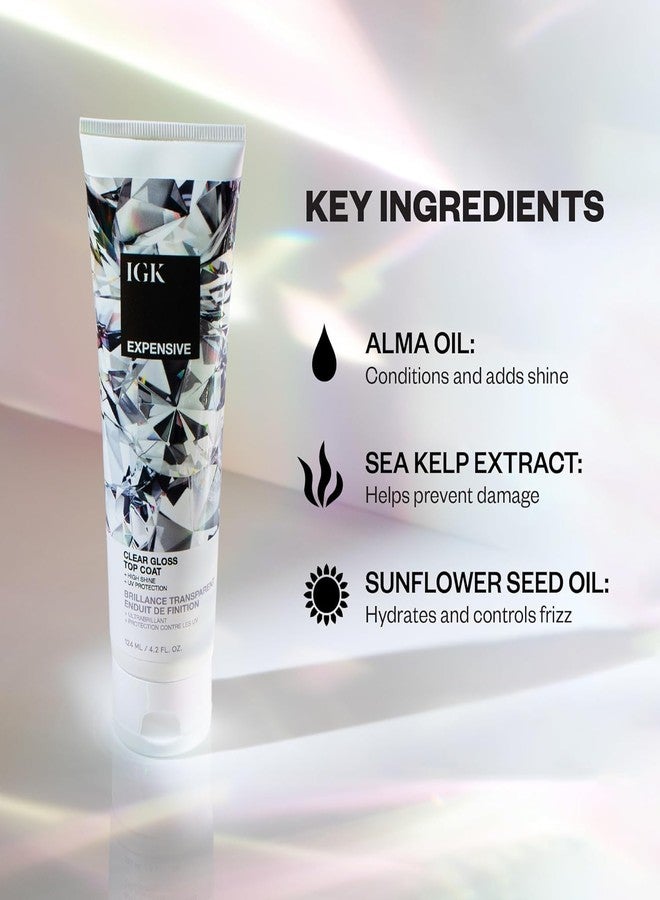 IGK Expensive Clear Gloss Top Coat + Cash In Instant Repair Serum | Vegan + Cruelty Free | 4.2 oz + 1.7 oz (Pack of 2) - Image 3