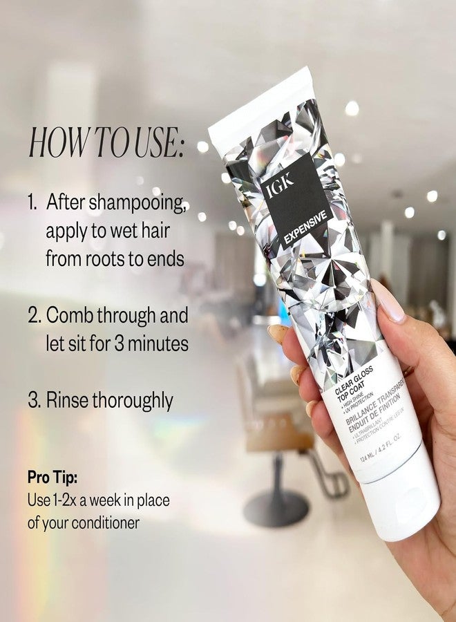 IGK Expensive Clear Gloss Top Coat + Cash In Instant Repair Serum | Vegan + Cruelty Free | 4.2 oz + 1.7 oz (Pack of 2) - Image 2