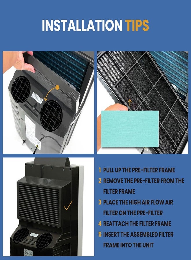 Pokin ARC-14S Filter Replacement for Whytner Portable Air Conditioner ARC-14S, ARC-14SH,ARC-141BG AND ARC-143MX,High Air Flow Air filter,Portable Air Conditioner Accessories - Image 5