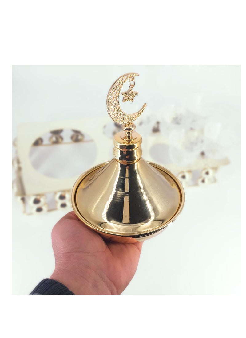Generic Serving Tray  with 6 Premium Glass Cups and Sweets dish  (Arabic Coffee)  - Image 3