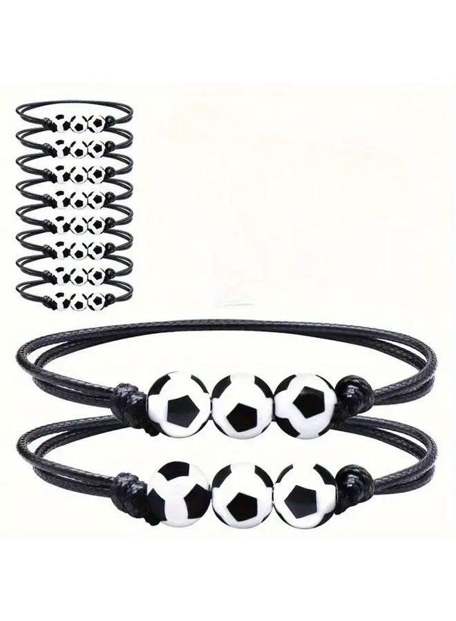 Set Of 5 Football Party Gifts With Bracelet And Drawstring Bag - Image 1