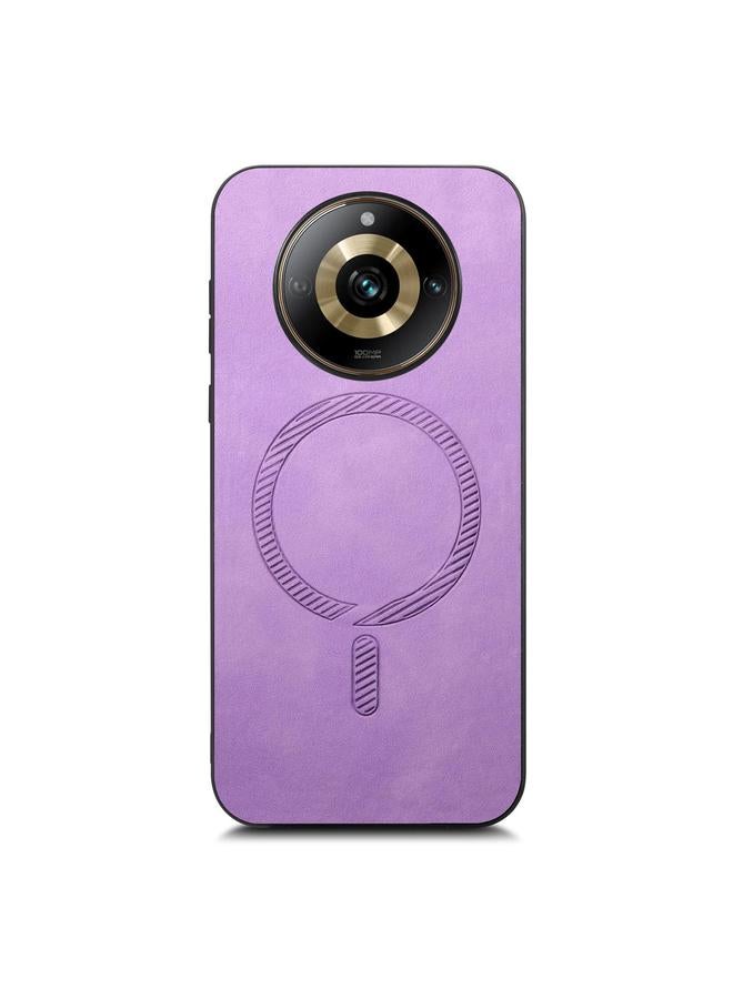 S-TOP Case For Realme 12 Pro+ Retro MagSafe Magnetic PU Back Cover Phone Case - Image 2