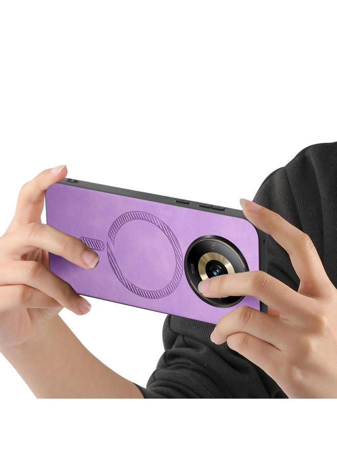 S-TOP Case For Realme 12 Pro+ Retro MagSafe Magnetic PU Back Cover Phone Case - Image 3