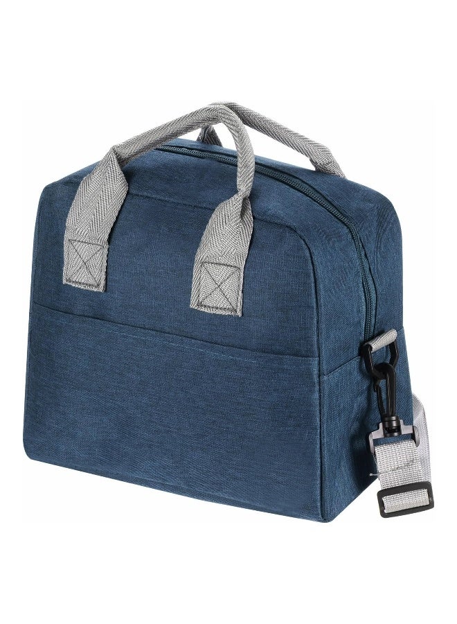Toshionics Insulated Lunch Box Bag -  for Office, School, Work & Travel – Oxford Thermal Cooler Tote with Handle & 110 cm Strap – Zippered Food Storage Box with Front Pocket – Compact, Reusable & Lightweight – Size 24x13x20 cm – 6.2L Capacity - Image 1