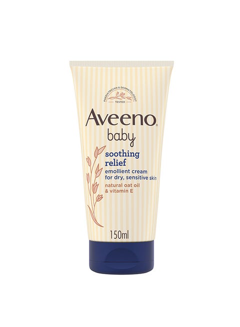 Aveeno Baby Soothing Relief Emollient Cream, Gentle and Nourishing Moisturiser for Very Dry and Irritated Baby Skin, Dermatologist Recommended for Daily Use 150ml