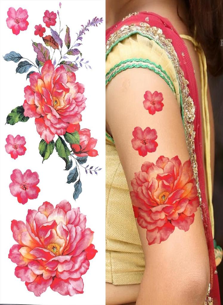 تاتو مؤقت قبلي أسود هندي للنساء والفتيات - تاتو توتم، عقرب، وزغف، ملصق مزيف، سوار تاتو، لصق تاتو