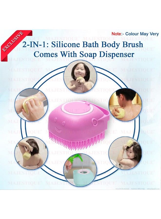 MAJESTIQUE Silicone Brush For Body Easy Clean Exfoliating Body Brush Loofah Silicone Suitable For All Skin Types Perfect Rubber Scrubber For Bathing 80Ml Color May Vary - Image 5