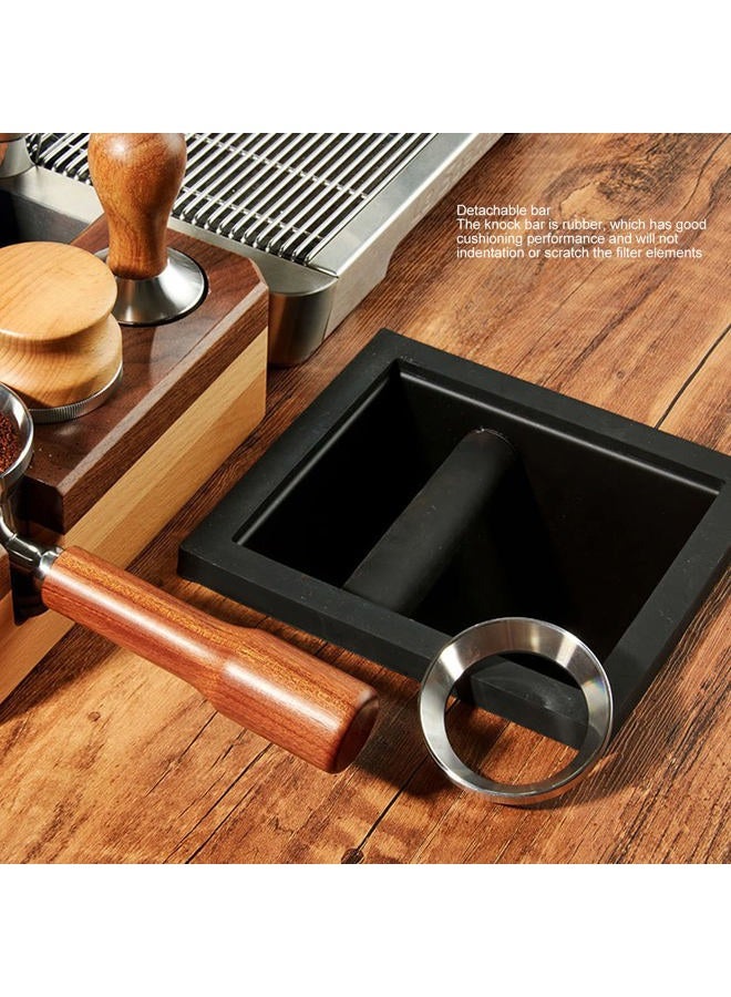 Topyond Square Coffee Knock Box Embedded Bottomless,TPFE Steel Coffee Ground Knock Box with Removable Knock Bar - Image 4