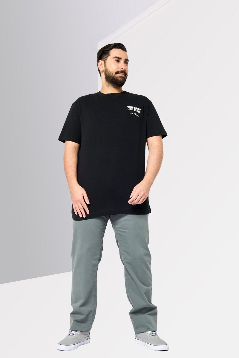 JOHN RICHMOND Men Crew Neck Short Sleeve Graphic Print T-Shirt, Black - Image 2