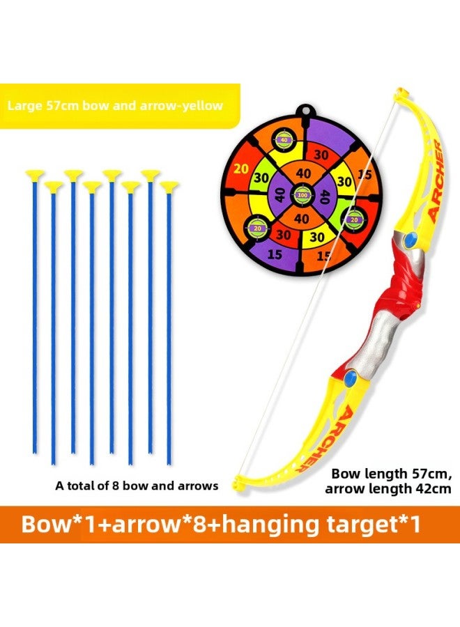 Special For Children's Bow And Arrow Toys Outdoor Shooting Folding Deformation Archery With Sucker Target Boy Sports Suit-Specifications:Yellow - Image 1