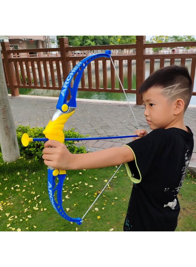 Special For Children's Bow And Arrow Toys Outdoor Shooting Folding Deformation Archery With Sucker Target Boy Sports Suit-Specifications:Yellow - Image 2