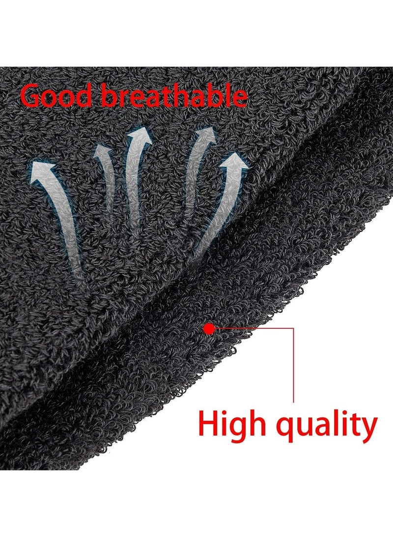 أوزيغالور طقم رياضي مكون من 3 قطع - عصابة رأس مرنة وأساور معصم، طارد للرطوبة للتنس وكرة السلة والجري - Image 4