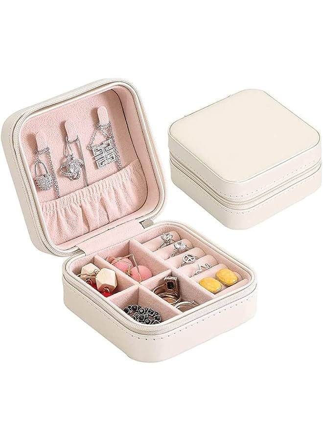 PROMASS Shaped Jewelry Organizer Box for Bracelets Rings Bracelets Jewelry Storage Box Earring Holder 3-Layer Rotating Travel Jewelry Tray Case with Lid (Crystal Clear) - Image 1