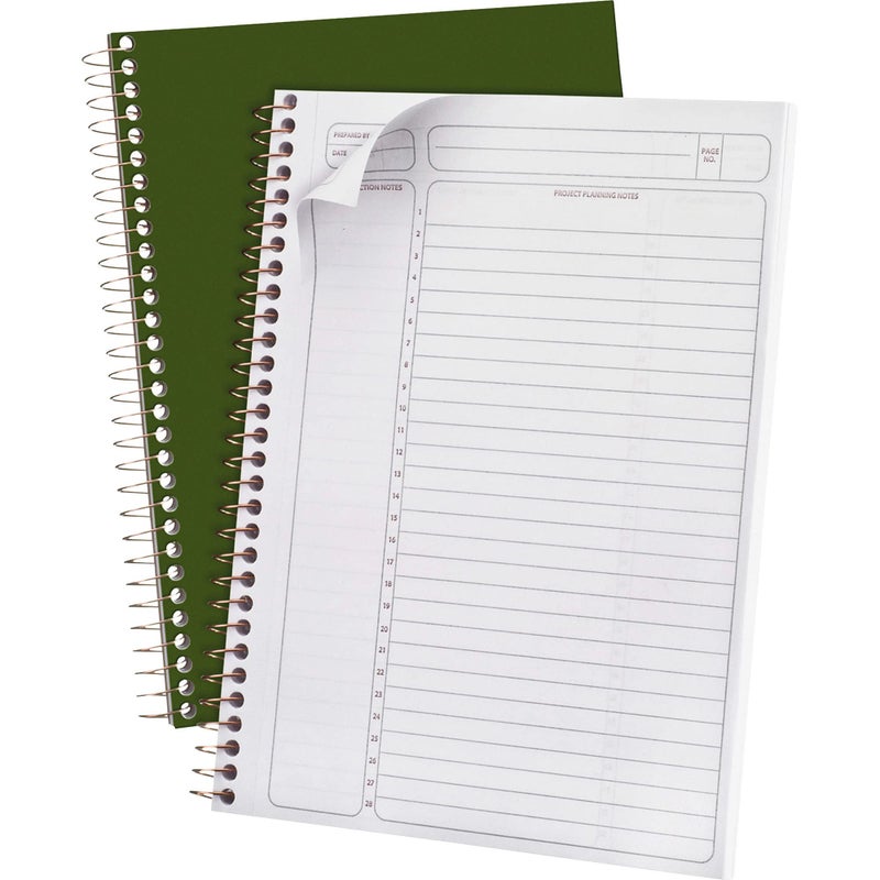 Ampad 20816 Gold Fibre Wirebound Writing Pad w/Cover, 9 1/4 x 7 1/4, White, Green Cover - Image 3