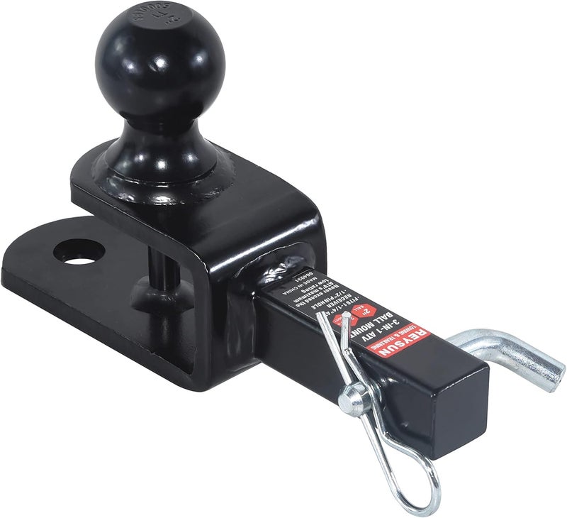 REYSUN 864031 3 in 1 ATV/UTV Trailer Hitch Towing Ball Mount with 2 inch Trailer Ball, Fits 1-1/4 inch Hitch Receiver - Image 2