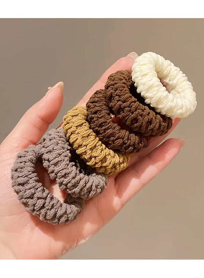 Ucanbe 6pcs Thick & Durable Hair Ties for Women - High Elasticity, Solid Color Ponytail Holders, All-Season Fashion Accessories - Image 2