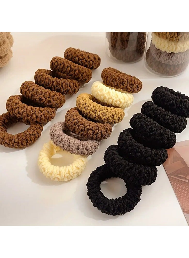 Ucanbe 6pcs Thick & Durable Hair Ties for Women - High Elasticity, Solid Color Ponytail Holders, All-Season Fashion Accessories - Image 5