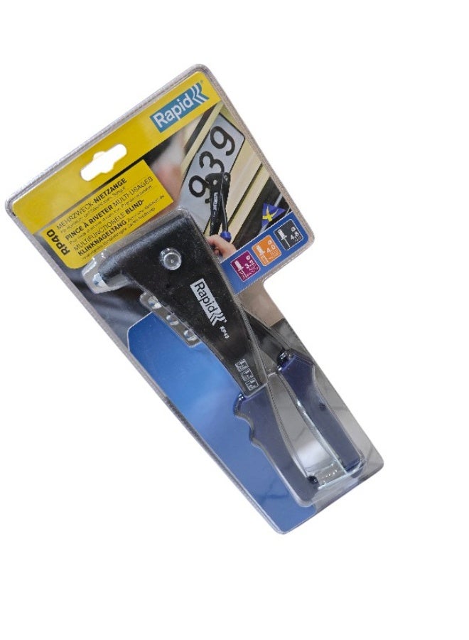 Rapid RP40 Hand Riveter – Stainless Steel, Single-Nozzle, Soft Grip, Black Finish - Image 4