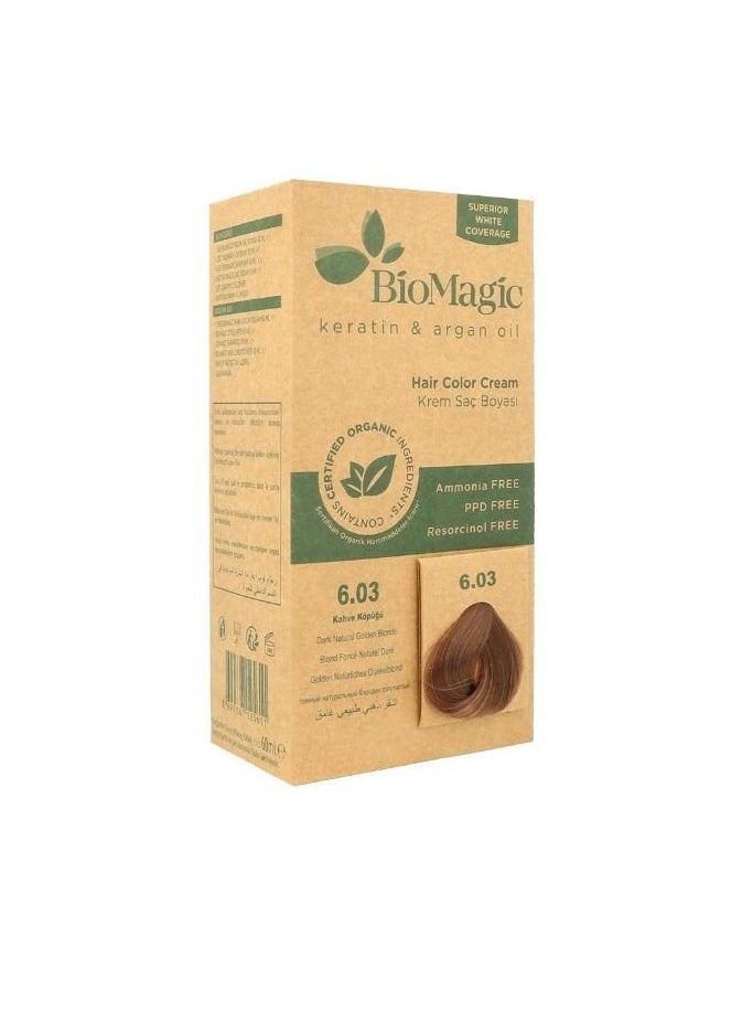 BIOMAGIC Dark Natural Golden Blonde Hair Color C K 6.03 