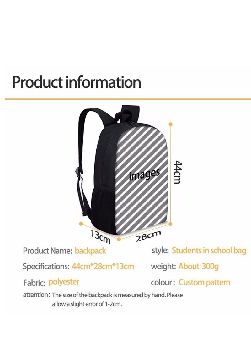 Y&D 3 Piece Stitch 3D Print Insulated Lunch Backpack Set Multicolour - Image 3