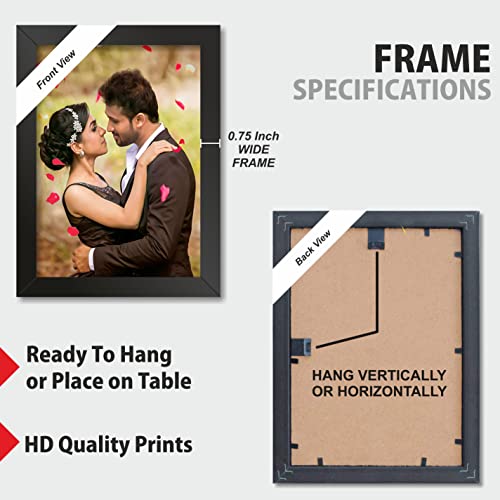 PAPER PLANE DESIGN Wall Photo Frames for living Room, Set of 16 Photo frames (Black) - Image 4
