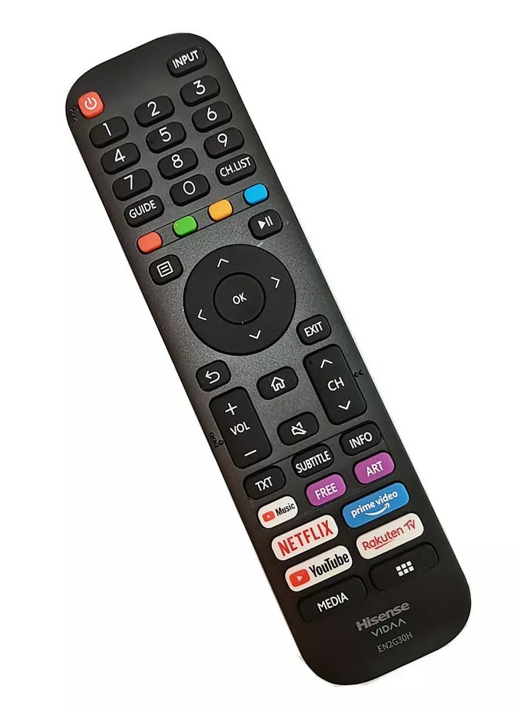 هايسنس جهاز التحكم عن بعد لتلفزيونات هايسنس الذكية يعمل مع جميع أزرار فيديو يوتيوب هايسنس LED LCD بلازما Netflix Prime - Image 2