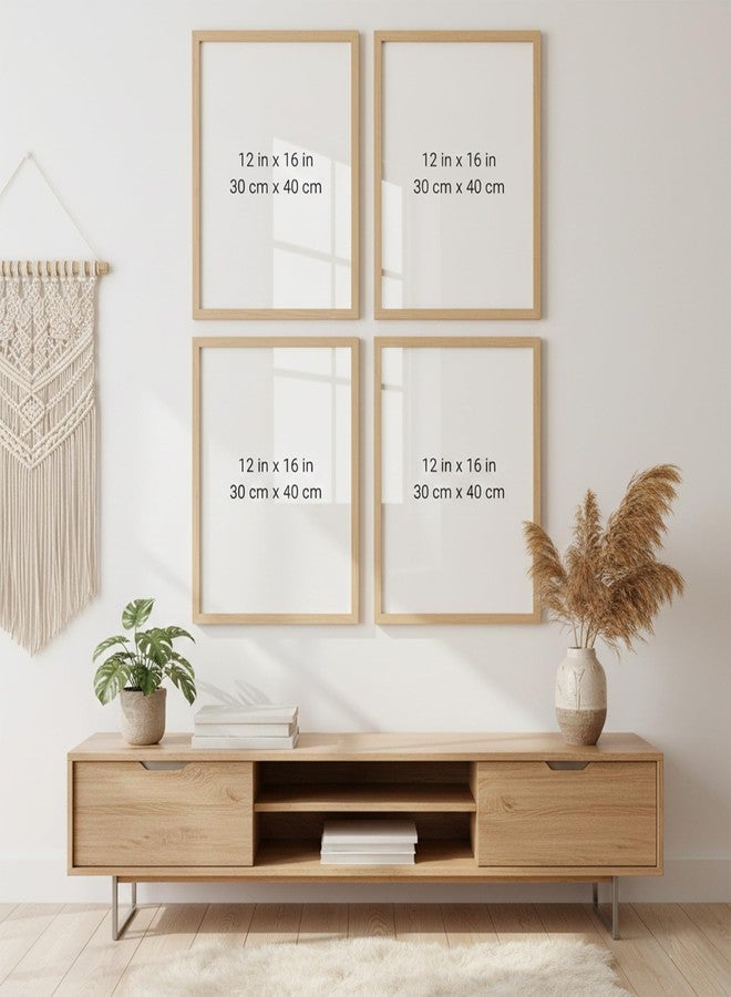 kotart Photo Frame For Wall | Aesthetic Collage Picture Frames For Wall Decor | Rectangular Photo Frames For Home Decor Office Livingroom Bedroom | Pack of 4 (12X16 inch) - Image 2