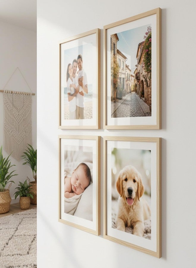 kotart Photo Frame For Wall | Aesthetic Collage Picture Frames For Wall Decor | Rectangular Photo Frames For Home Decor Office Livingroom Bedroom | Pack of 4 (12X16 inch) - Image 1
