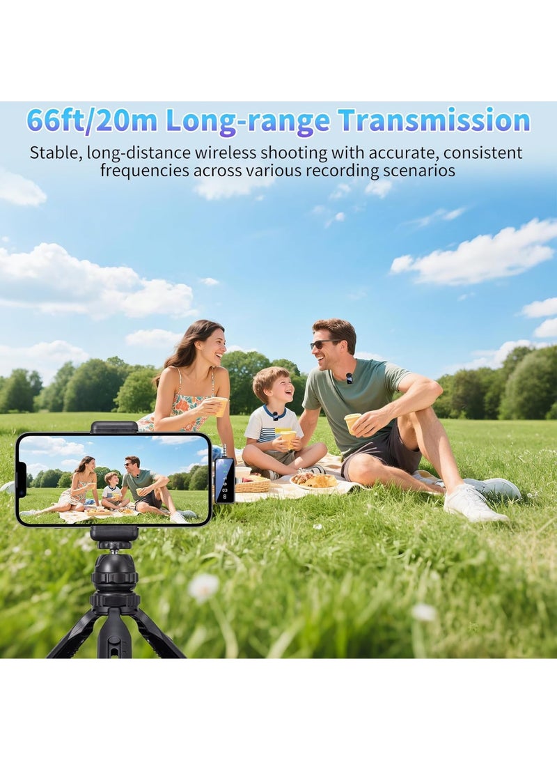 Aookay [3 in 1] Wireless Lavalier Microphone, Wireless Mic for iPhone/Android/Camera,Mini Microphone Noise Reduction Mic for Record Interview, Vlogging, YouTube, Tiktok  - Image 4