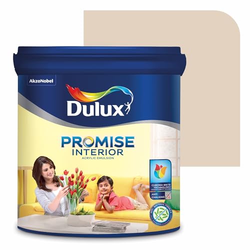 Dulux Promise Interior Emulsion Paint (1L, Antique White) | Wall paint with Chroma Brite Technology for brighter longer-lasting colors | Rich finish | Anti-chalk | Water-based | 3-year warranty - Image 1