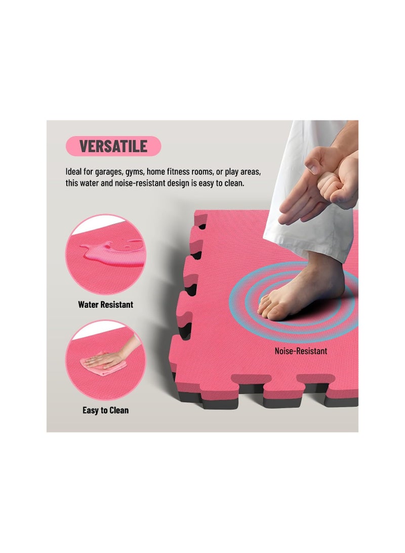 ENDLESS  Endless 3 cm Thickness Puzzle Interlocking Taekwondo Floor Mats of 5 Pcs | Red and Black | Material: Ethylene Vinyl Acetate | EVA Foam Tiles for Exercise, MMA, Gymnastics & Home Gym for Women and Men - Image 2