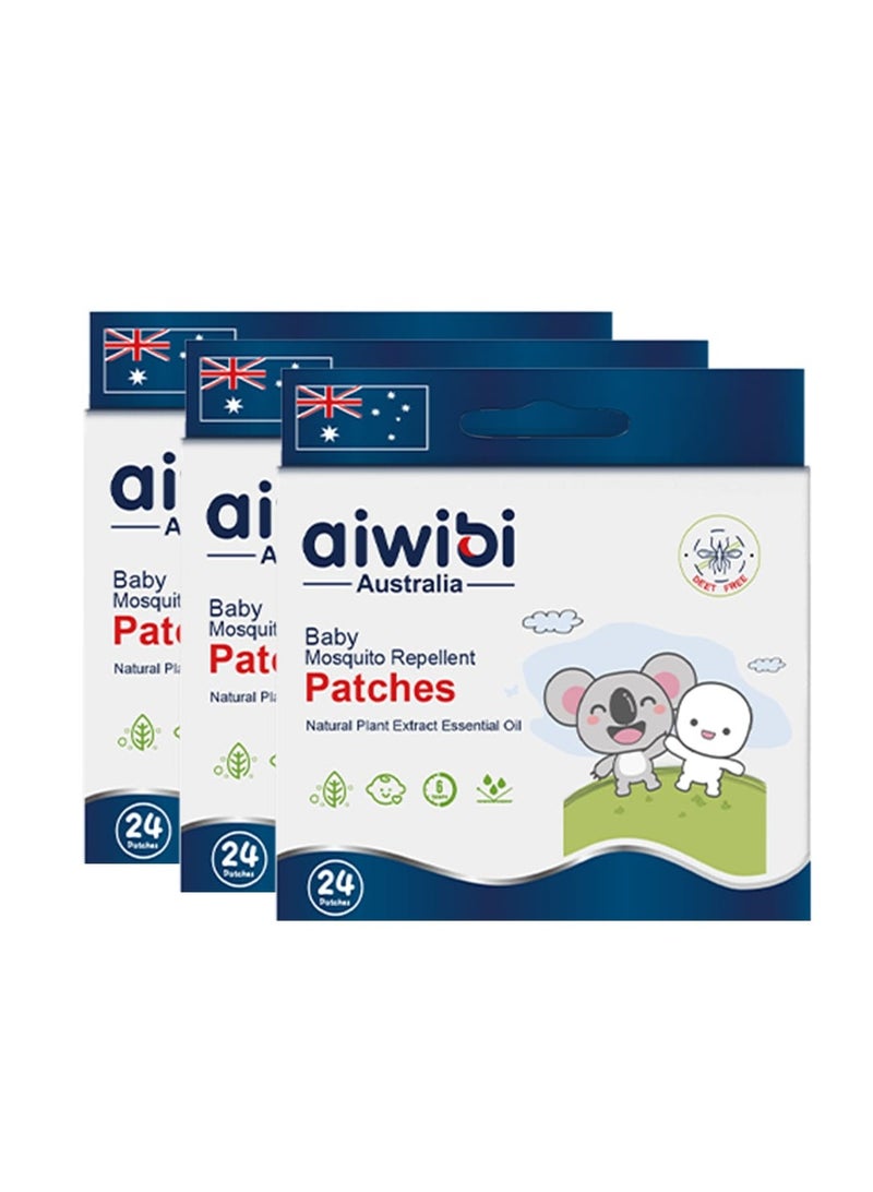 Aiwibi Baby Mosquito Repellent Patches 24's pack of 3 - Image 1