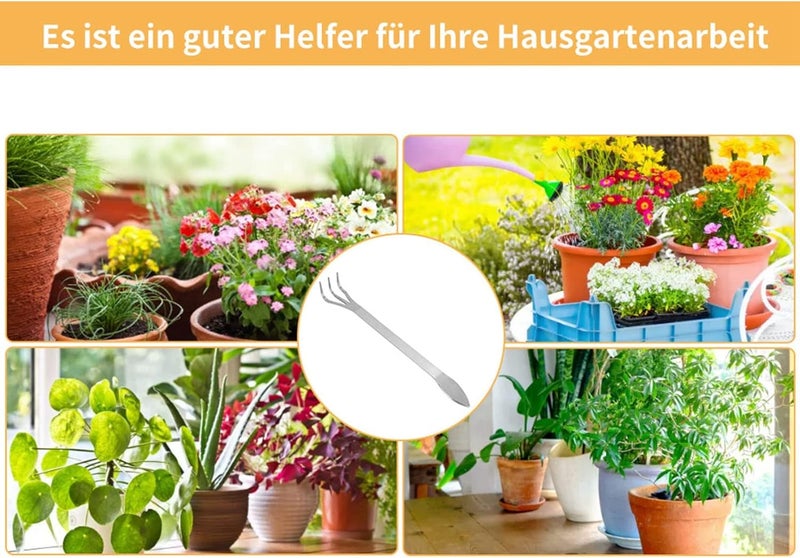 كلاراكو مشط جذور بونساي، مشط بونساي من الفولاذ المقاوم للصدأ، مشط جذور بونساي، مشط جذور بونساي ثلاثي الأطراف لفك التربة، أدوات شجرة بونساي، مجموعة أدوات بونساي بمقبض مريح للحديقة الصغيرة الخارجية - Image 4