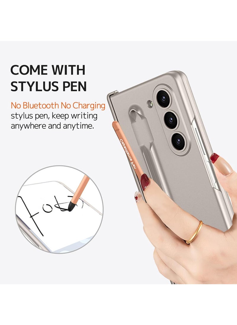 GKK Slim Polycarbonate Case Designed for Samsung Galaxy Z Fold 6 Ultra-Thin & Hard  All in 1 [S Pen Holder & S Pen and Screen Protector] S Pen included  - Image 2
