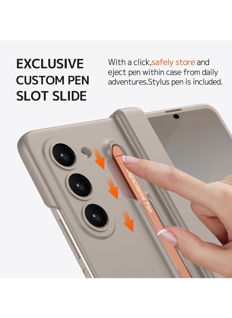 GKK Slim Polycarbonate Case Designed for Samsung Galaxy Z Fold 6 Ultra-Thin & Hard  All in 1 [S Pen Holder & S Pen and Screen Protector] S Pen included  - Image 4