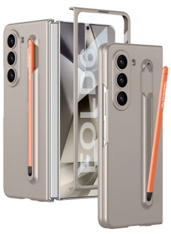 GKK Slim Polycarbonate Case Designed for Samsung Galaxy Z Fold 6 Ultra-Thin & Hard  All in 1 [S Pen Holder & S Pen and Screen Protector] S Pen included  - Image 1