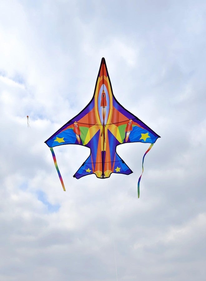 Flying Hoofer 2 Pack Fighter Airplane Kites for Kids Ages 4-8 & 8-12 - Easy to Fly, Kites for Toddlers and Adults with Kite Handle and 300ft String, Beginner Kite for Beach Trip - Image 5