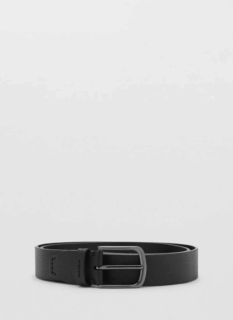 Mango Man Belt Pebbled Leather Belt  - Image 1