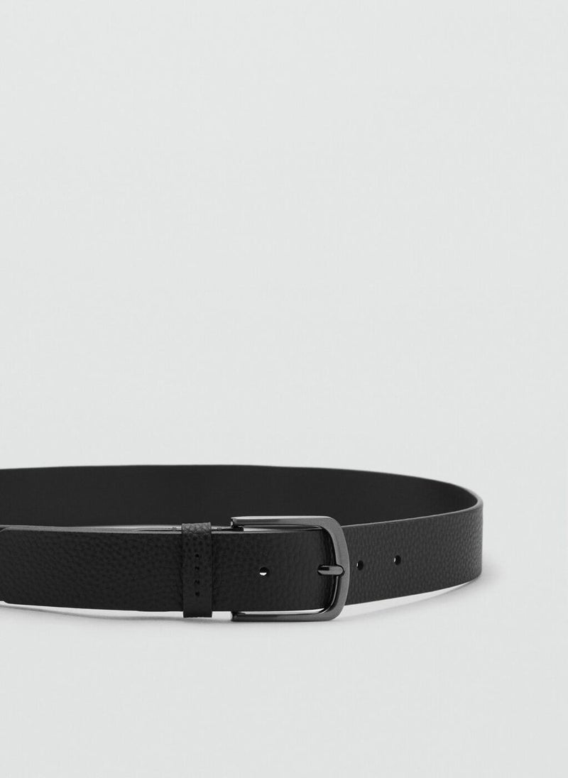 Mango Man Belt Pebbled Leather Belt  - Image 2