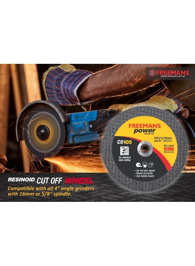 FREEMANS 4-Inch Double Net Cut off Wheels for General Purpose Metal and Stainless Steel Cutting for Angle Grinder, Black - Pack of 50 Pieces - Image 3
