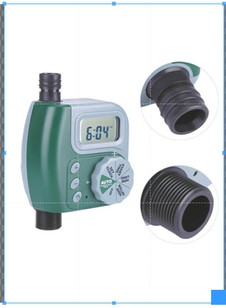 Automatic Water Sprinkler Timer Green/Grey 14.2x9.2x6.2cm