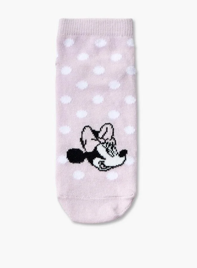 Disney MULTICOLOUR Pack Of 5 Ankle Length Girls Socks With Minnie Mouse Print for Women | Best Price UAE