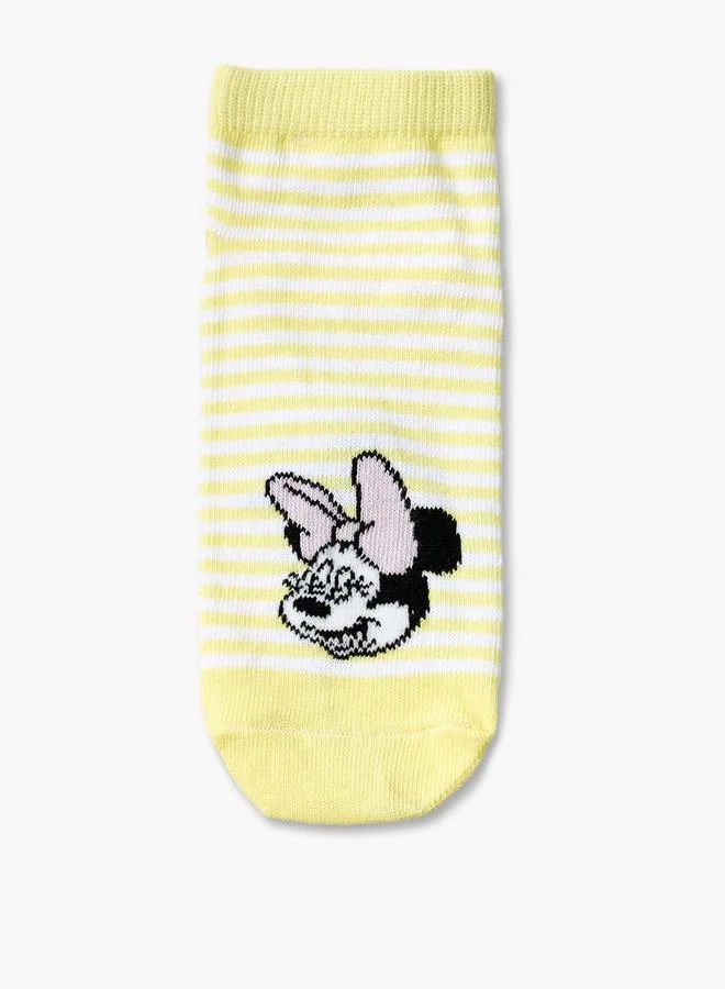 Disney MULTICOLOUR Pack Of 5 Ankle Length Girls Socks With Minnie Mouse Print for Women | Best Price UAE