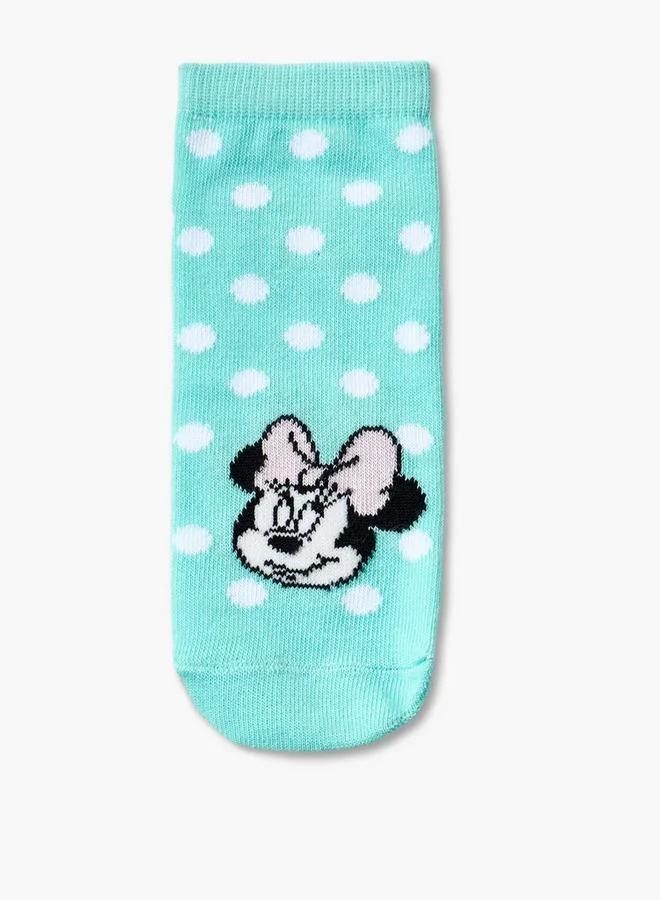 Disney MULTICOLOUR Pack Of 5 Ankle Length Girls Socks With Minnie Mouse Print for Women | Best Price UAE