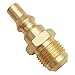 MENSI MENSI 3/8" Male Flare X 1/4" Quick Connect Plug for Female Flare Propane Extension Hose Hook RV Gas Supply  - Image 2