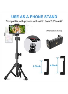 JCWINY Webcam Tripod Stand Extendable Desktops Tripod for Camera/Phone/Webcam, Desk Tripod Webcam Mount Holder Compatible with Logitech Stream Webcam C925e C922x C922 C930e C930 C920 C615 /iPhone/Ring Light  - Image 5