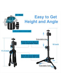 JCWINY Webcam Tripod Stand Extendable Desktops Tripod for Camera/Phone/Webcam, Desk Tripod Webcam Mount Holder Compatible with Logitech Stream Webcam C925e C922x C922 C930e C930 C920 C615 /iPhone/Ring Light  - Image 2