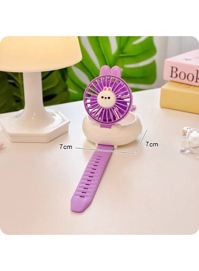 Nariele New USB Cartoon Watch Handheld Fan