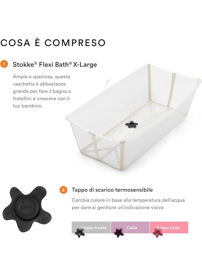 erorex Flexi Bath X Large Sandy Beige Spacious Folding Tub Lightweight And Easy To Store Convenient To Use - Image 3