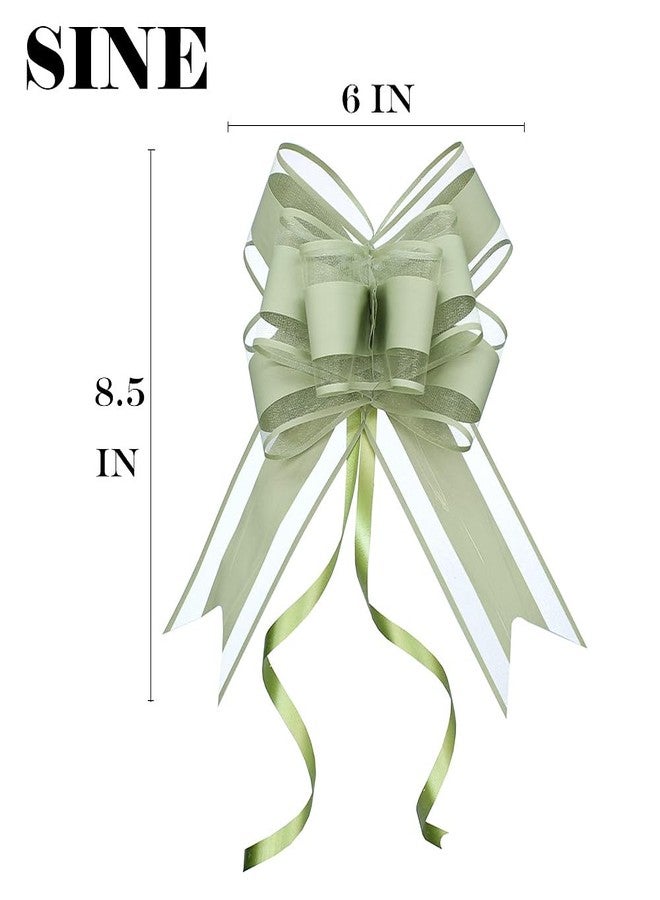 WEWILUCK Bows for Gift Wrapping, Sage Green Gift Bow for Presents, Gift Baskets, Gift Bags, Gift Boxes, Christmas, Easter, Birthdays, Baby showers(6 inches, 15PCS) - Image 4